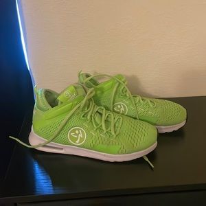 Lime green Zumba high tops. Womens size 7.5